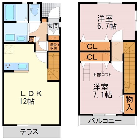 はっぴーはうすおのがわの物件間取画像